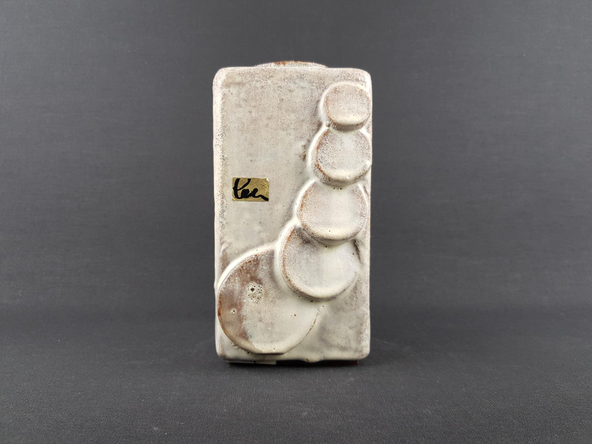 Vintage SCHAFFENACKER Studio Art Pottery Beige Vase V652/2 West German Pottery Fat Lava Era 1960s