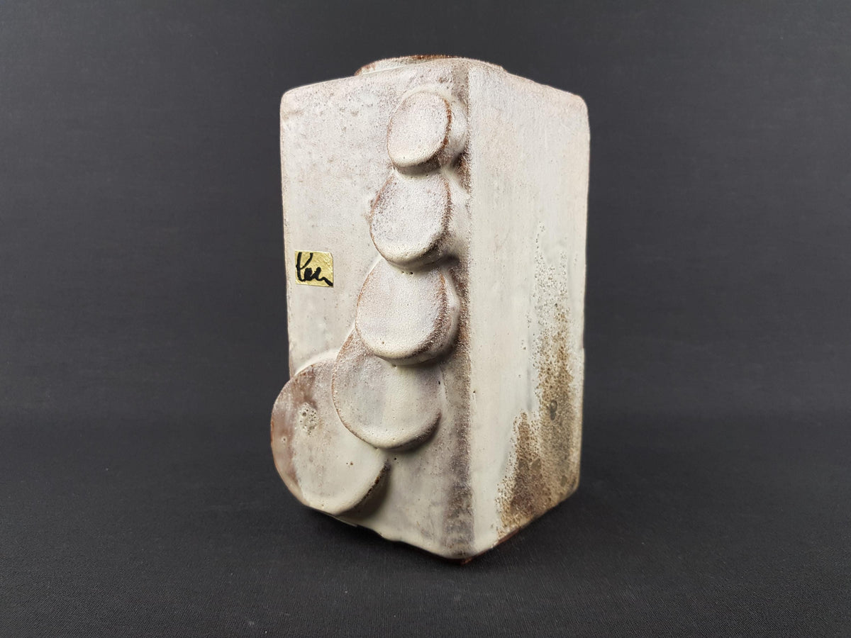 Vintage SCHAFFENACKER Studio Art Pottery Beige Vase V652/2 West German Pottery Fat Lava Era 1960s