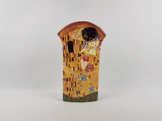 Rare Vintage GOEBEL PORZELLAN Vase with The Kiss Decor by Gustav Klimt West German Pottery 80s