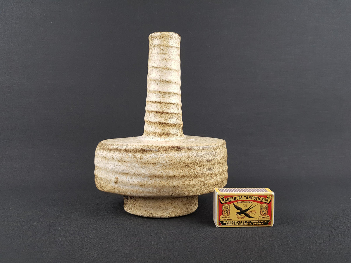 Vintage VEST KERAMIEK Beige Vase F23 Dutch Pottery 1970s