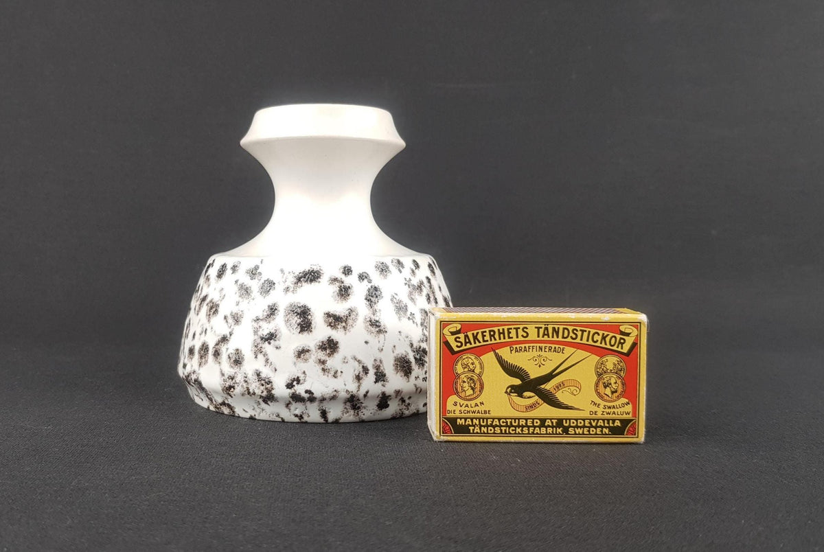 Vintage STEULER KERAMIK White Fat lava Vase 319-10 West German Pottery 1960s