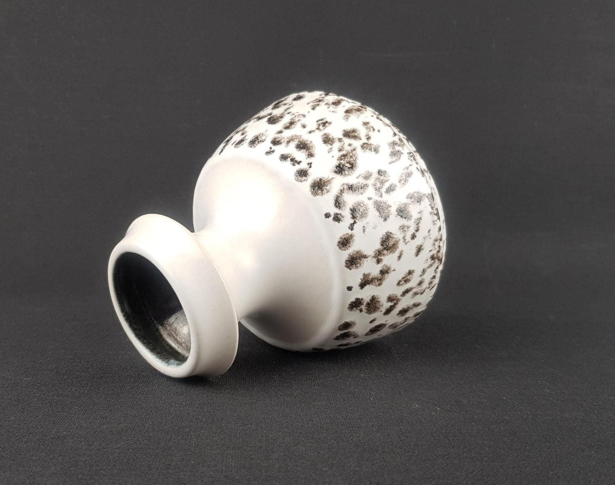 Vintage STEULER KERAMIK White Fat lava Vase 319-10 West German Pottery 1960s