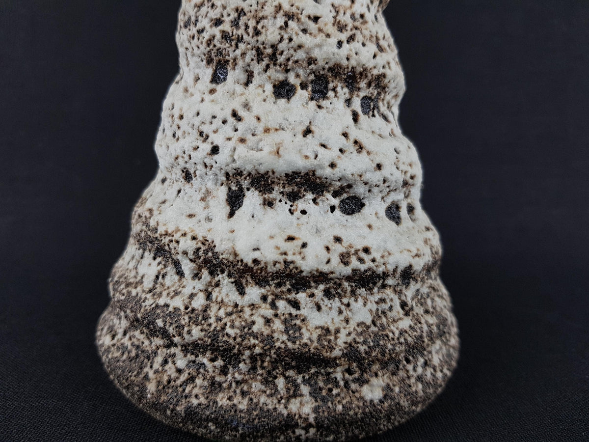 Vintage VEST KERAMIEK Beige Fat Lava Vase Dutch Pottery K10 By Marius van Woerden 1970s