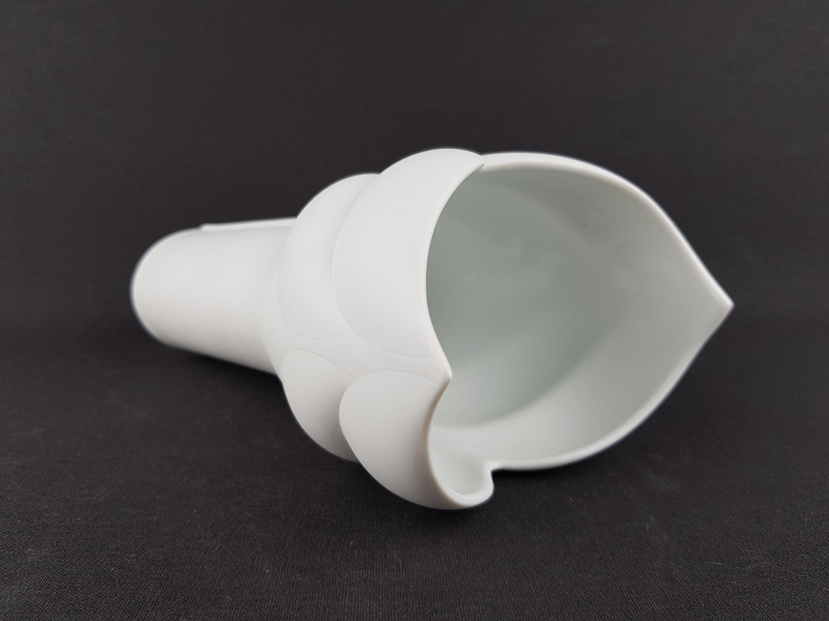 Vintage ROSENTHAL Studio Linie Biscuit Bisque Porcelain White Vase by Uta Feyl – Sculptural Mid-Century Modern Design 1960s