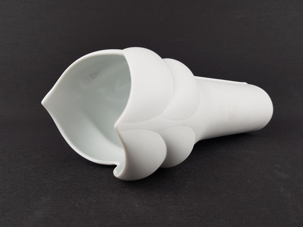 Vintage ROSENTHAL Studio Linie Biscuit Bisque Porcelain White Vase by Uta Feyl – Sculptural Mid-Century Modern Design 1960s