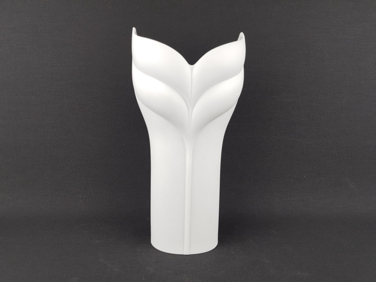 Vintage ROSENTHAL Studio Linie Biscuit Bisque Porcelain White Vase by Uta Feyl – Sculptural Mid-Century Modern Design 1960s
