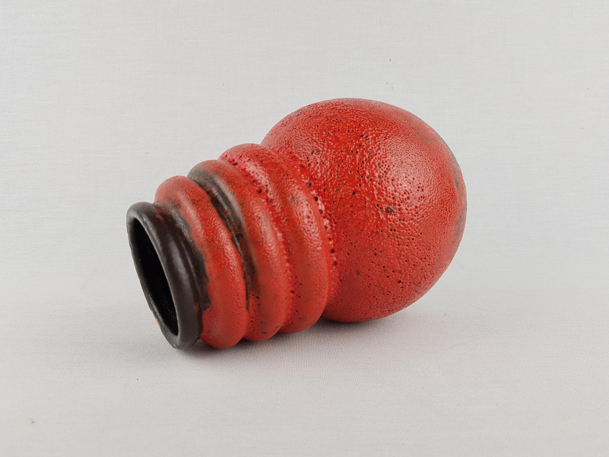 Vintage SCHEURICH KERAMIK Red Vase from the "Wien" Series 269 15 West German Pottery 1970s