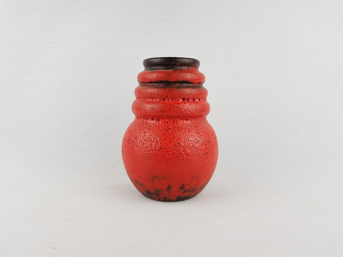 Vintage SCHEURICH KERAMIK Red Vase from the "Wien" Series 269 15 West German Pottery 1970s