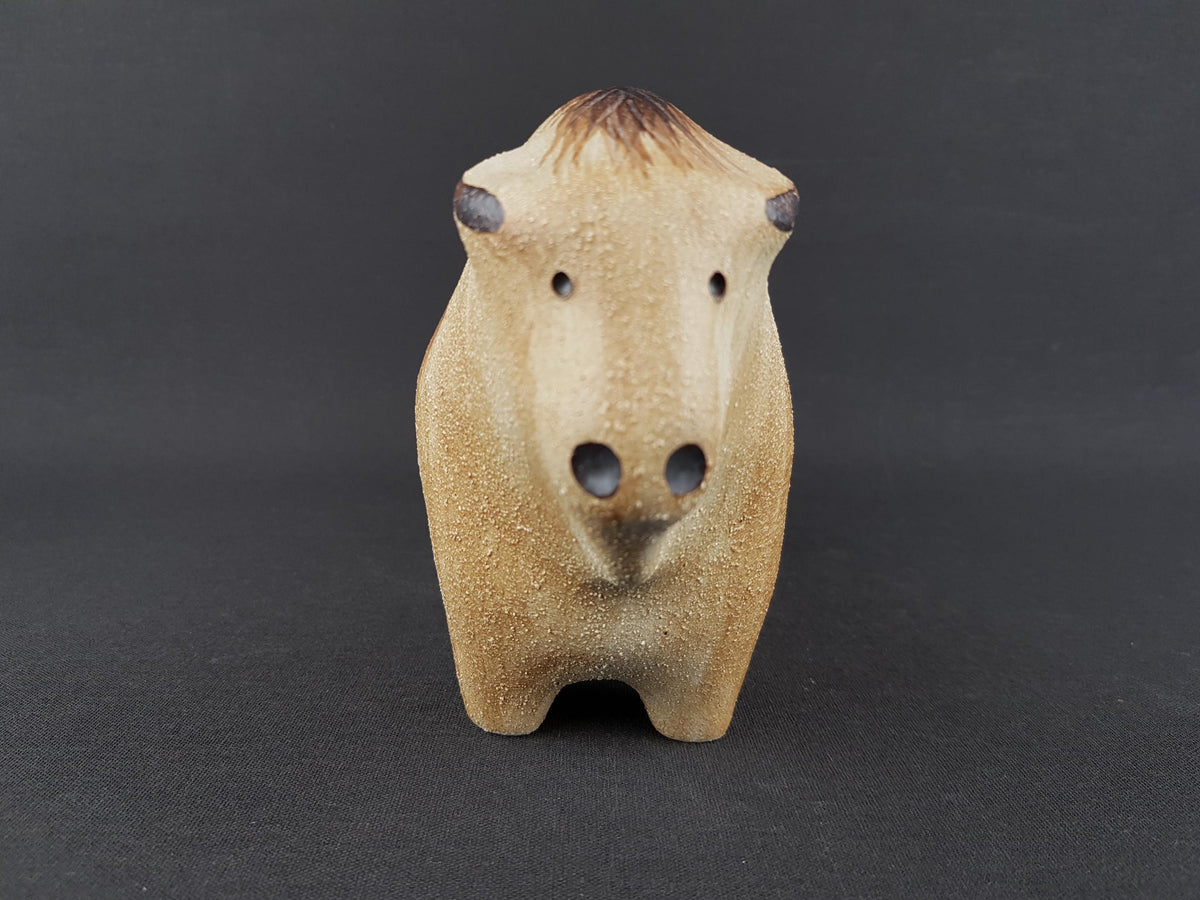 Vintage SGRAFO Bull Steer Taurus Figurine | by Peter Müller | West German Pottery 1970s