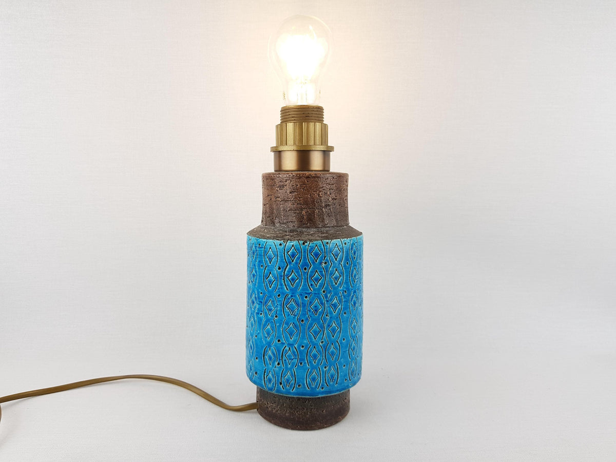 Vintage BITOSSI Table Lamp By Aldo Londi Italian Pottery 1960s 1970s
