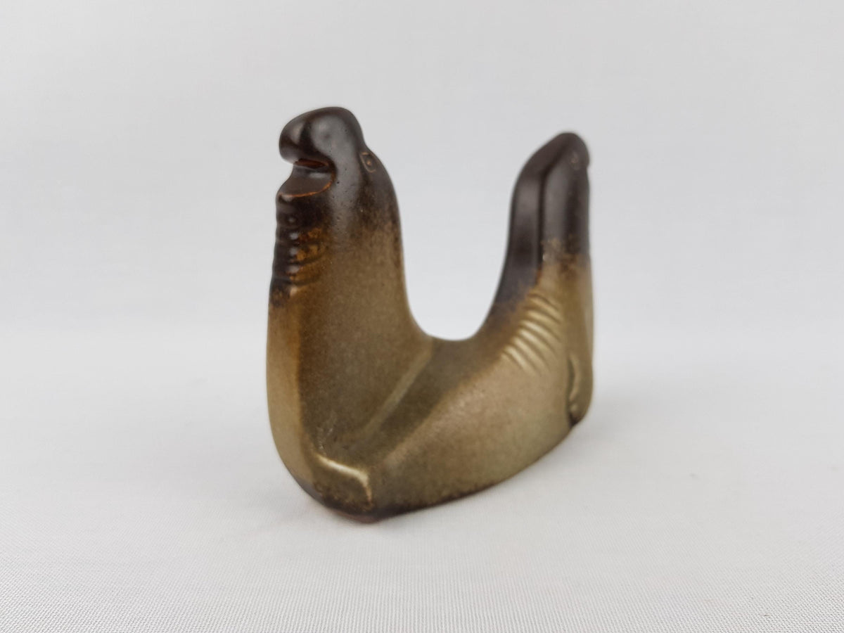 Vintage SEA LION Sjölejon by Lisa Larson from the Noaks Ark Serie of Gustavsberg Studio Pottery Sweden 1979-1983