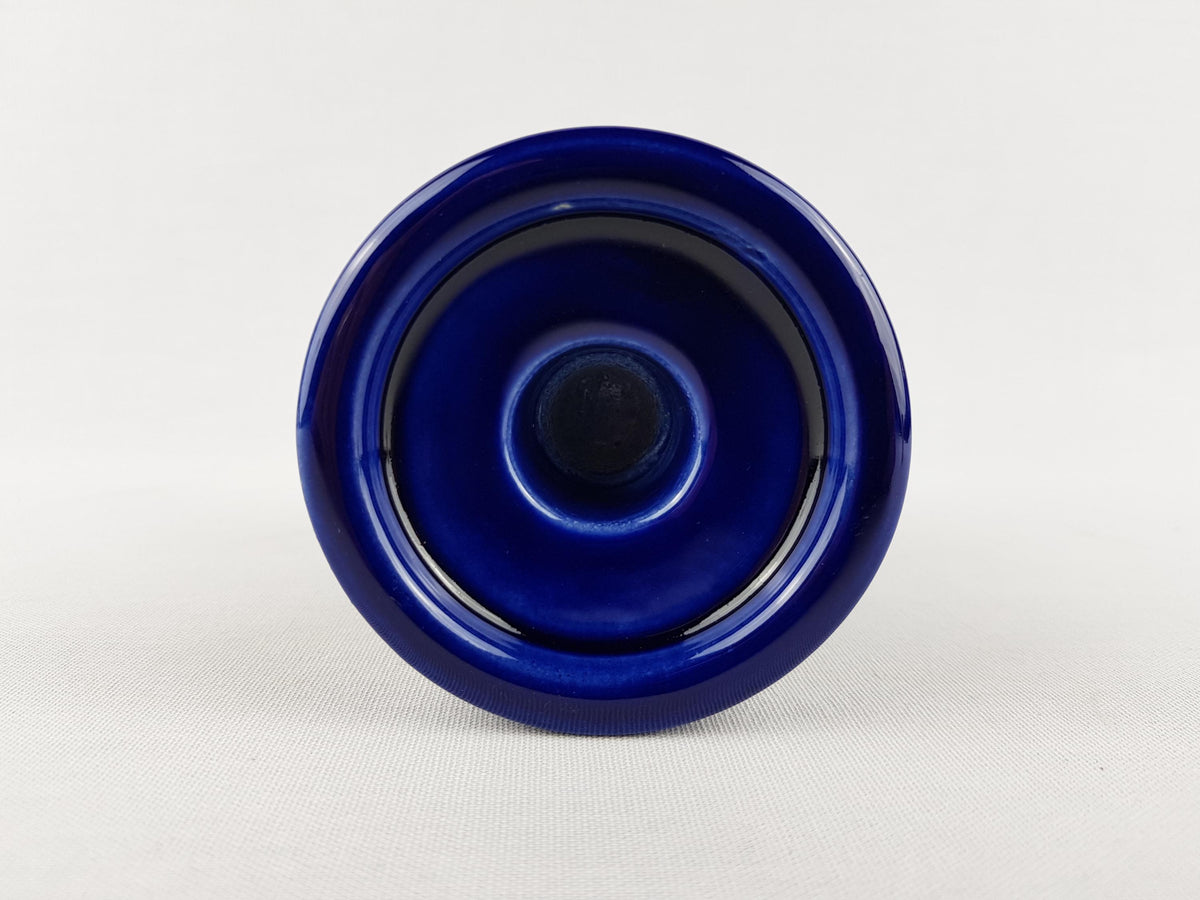 Vintage STEULER KERAMIK Kobalt Blue Candle Holder 148-10 West German Pottery 1966s