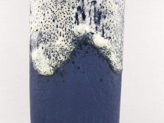 Vintage DÜMLER & BREIDEN Blue Rectangular Fat Lava Vase 84 36 West German Pottery 1960s 1970s