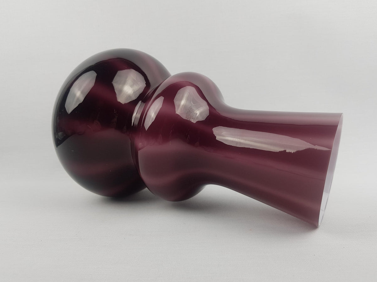 Vintage Purple and White SCANDINAVIAN STYLE Cased Glass Vase