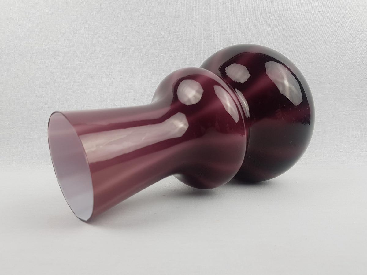 Vintage Purple and White SCANDINAVIAN STYLE Cased Glass Vase