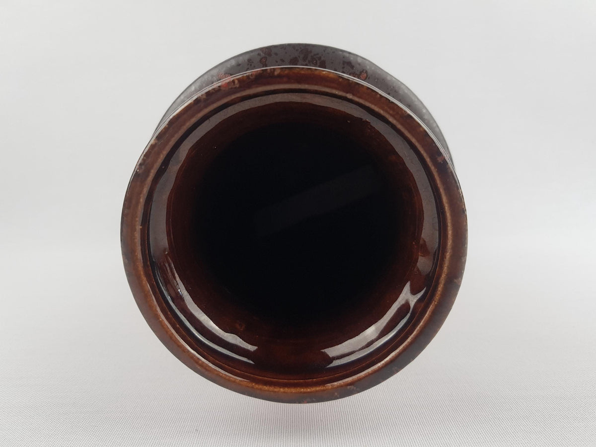 Vintage SCHEURICH KERAMIK Brown and Red Fat Lava Pagode Vase with form number 266-28 West German Pottery 1970s