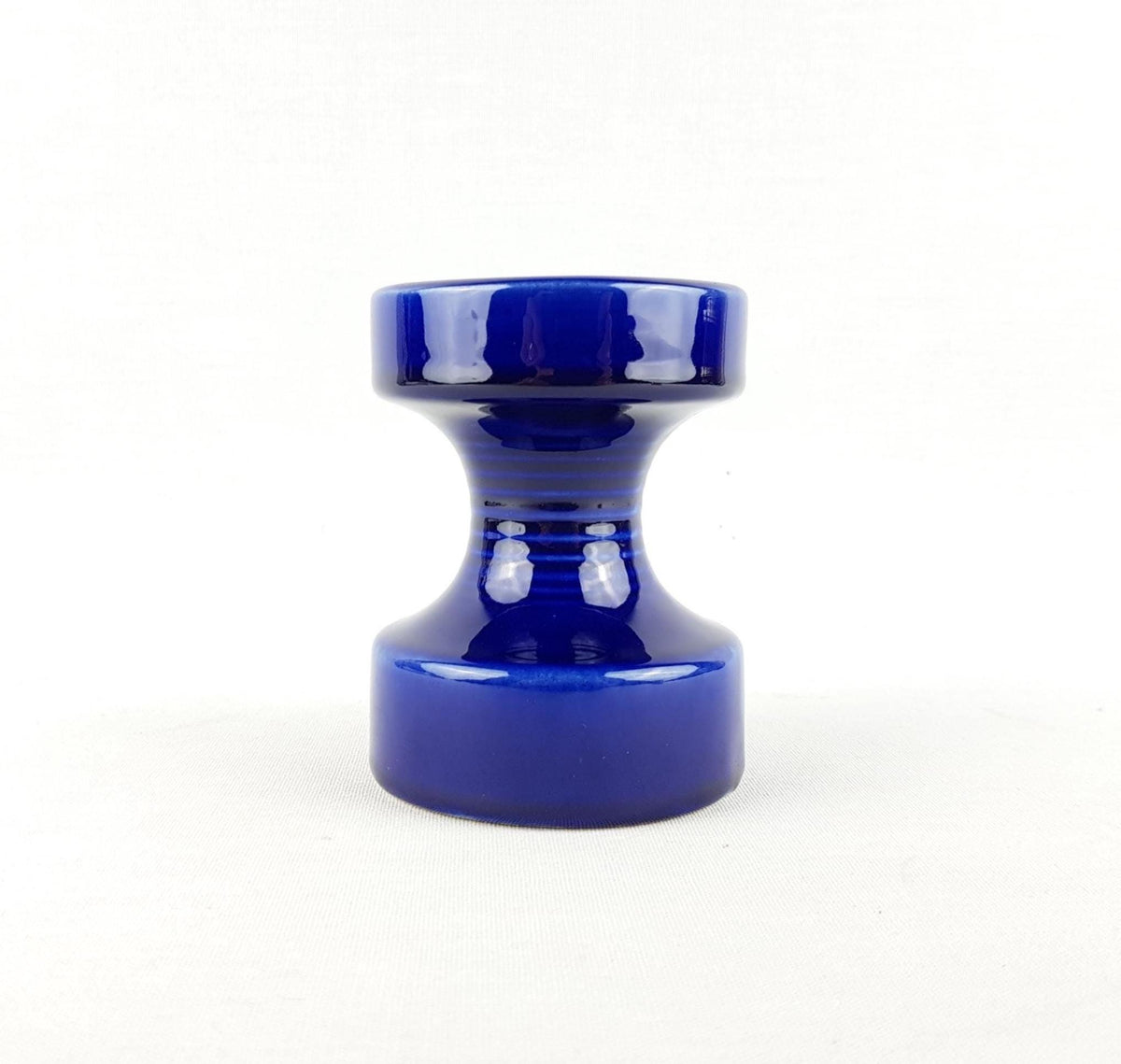 Vintage STEULER KERAMIK Kobalt Blue Candle Holder 148-10 West German Pottery 1966s