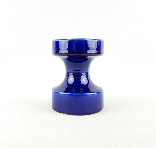 Vintage STEULER KERAMIK Kobalt Blue Candle Holder 148-10 West German Pottery 1966s