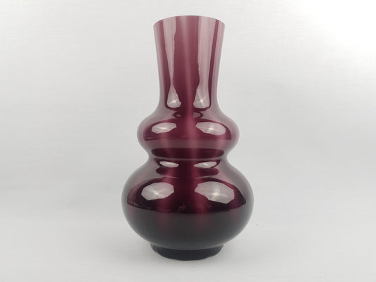 Vintage Purple and White SCANDINAVIAN STYLE Cased Glass Vase