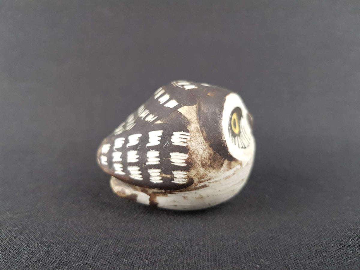 Vintage EDWARD LINDAHL for GUSTAVSBERG Owl Figurine from Minerva Series Swedish Pottery 1960s