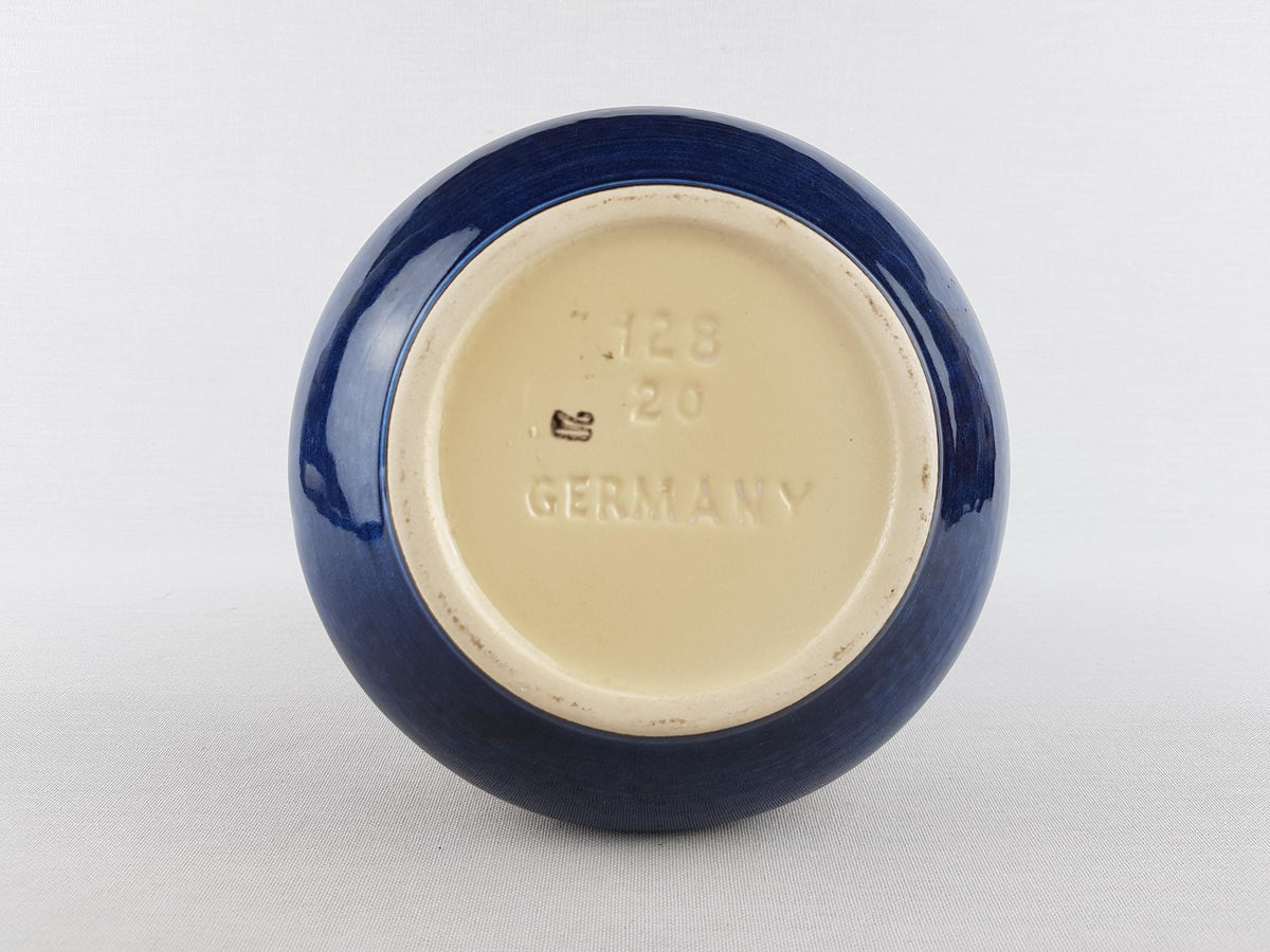 Vintage DÜMLER & BREIDEN Keramik Vase with geometric decor 128-20 West German Pottery 1960s 1970s