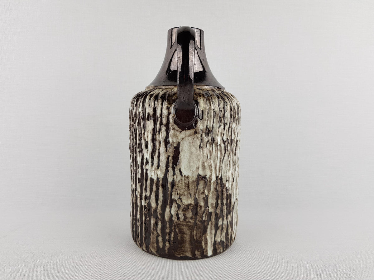 Vintage CERAMANO Metallic Brown Vase with SYRAKUS Decor West German Pottery 1960s