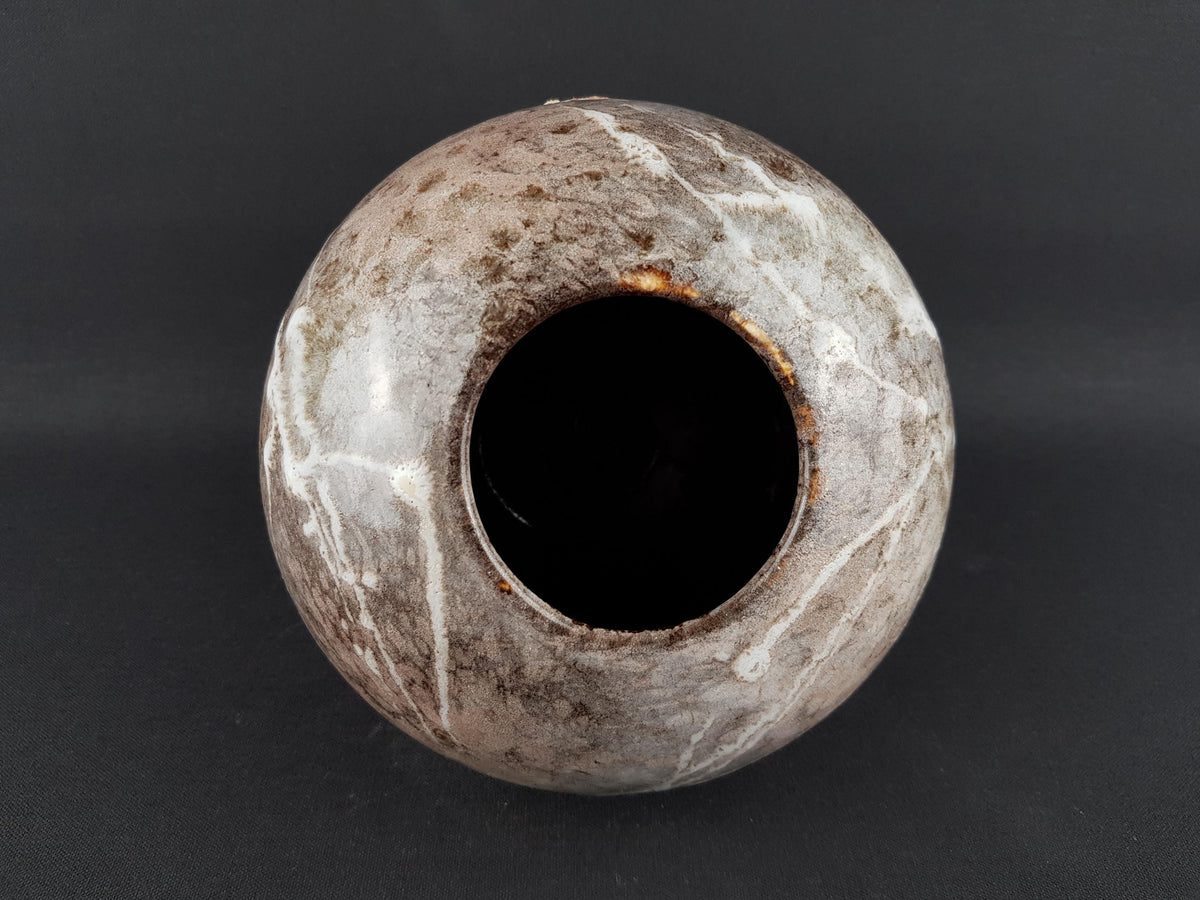 Vintage RUSCHA ART KERAMIK Ball Vase 801-1 West German Pottery 1980s
