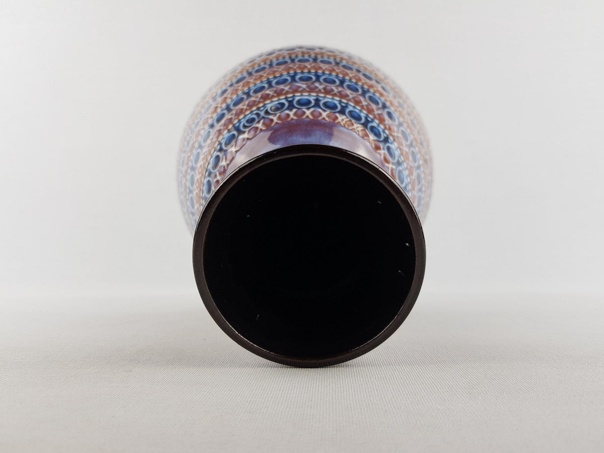 Vintage DÜMLER & BREIDEN Keramik Vase with geometric decor 128-20 West German Pottery 1960s 1970s