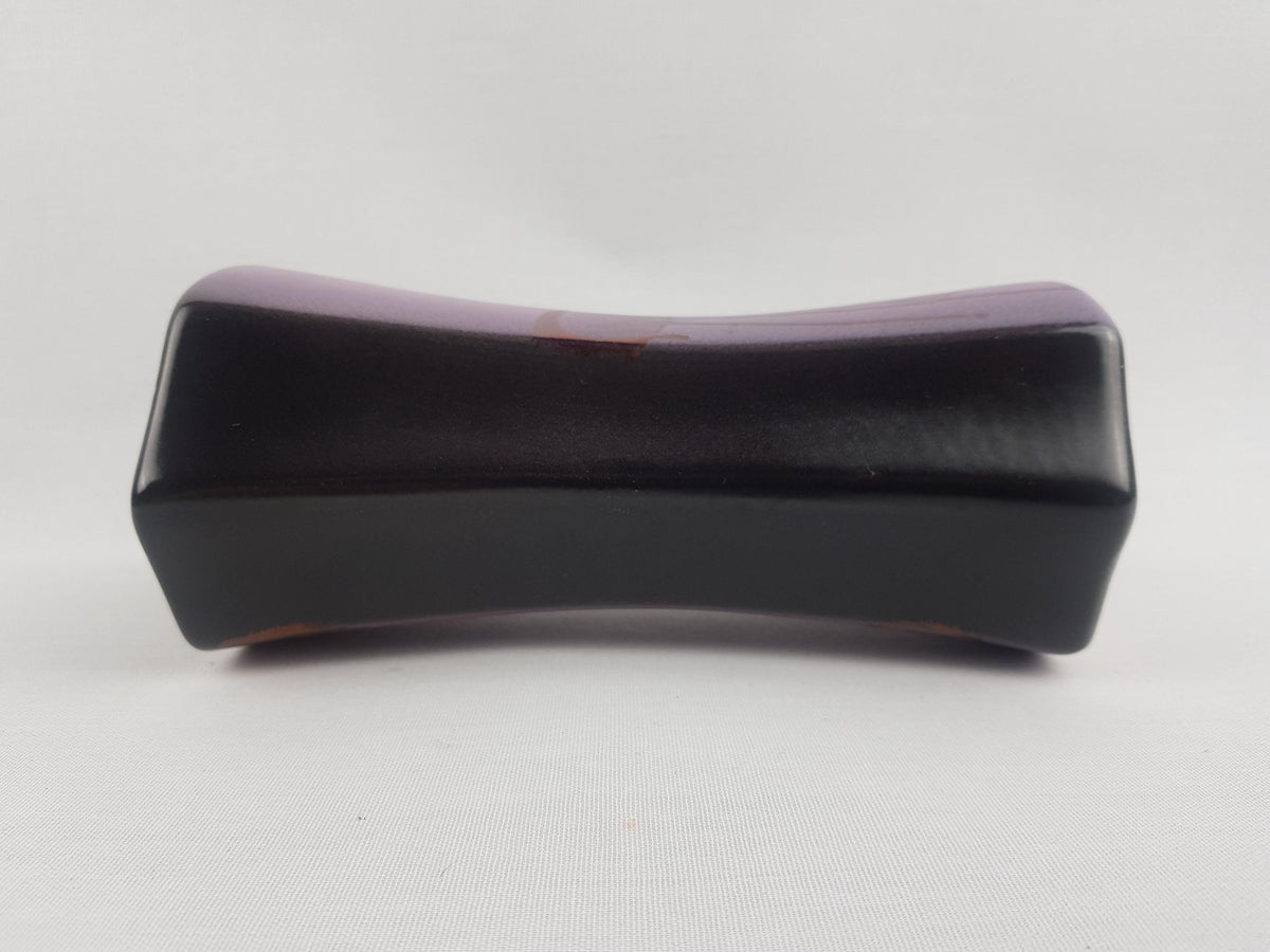 Vintage ES KERAMIK (Emons und Söhne) Purple and Black Vase Menphis Style 648-18 West German Pottery 1980s