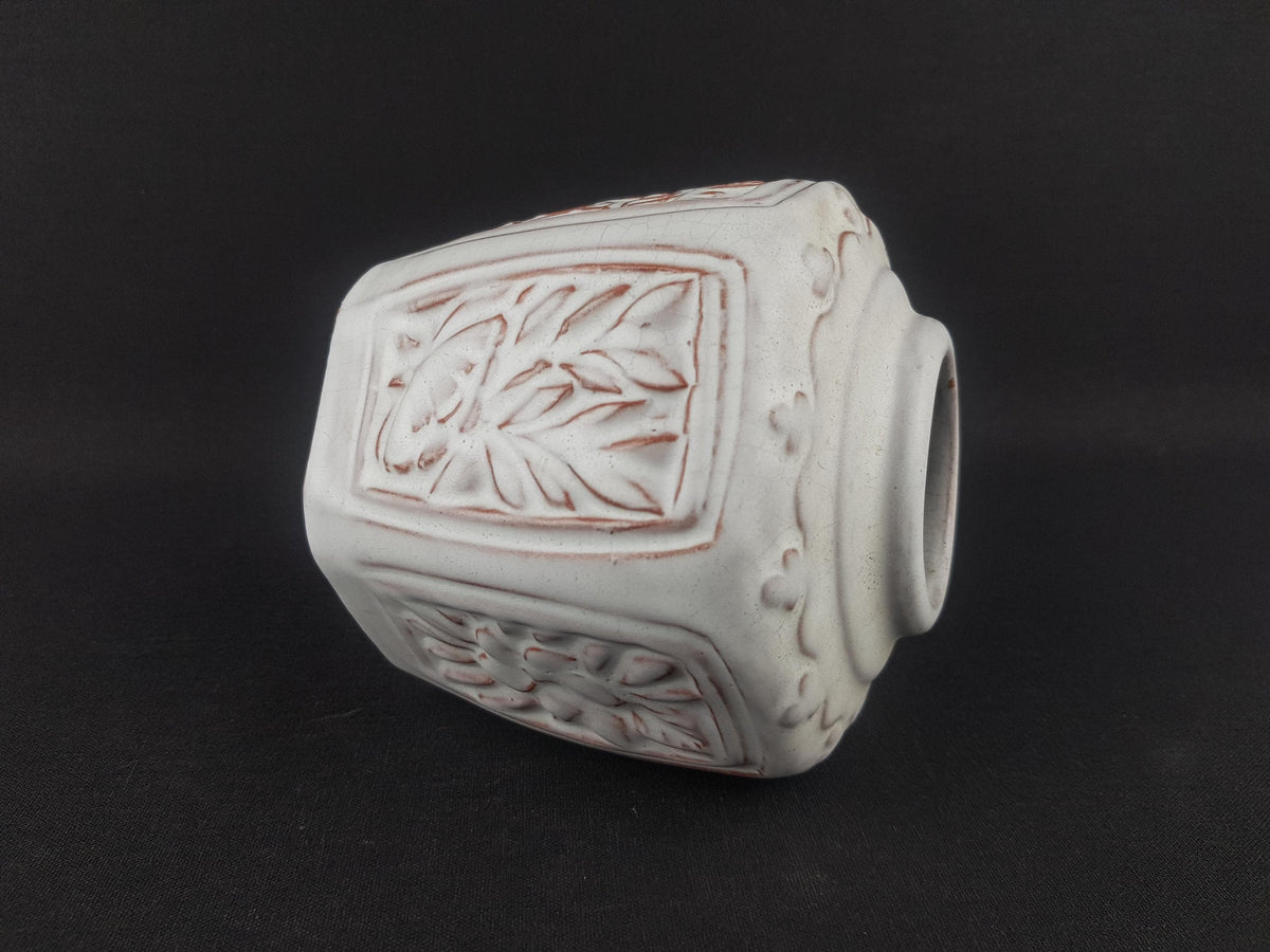 Vintage MOBACH Ceramic White Vase 080 from Dutch Studio Pottery 1970s