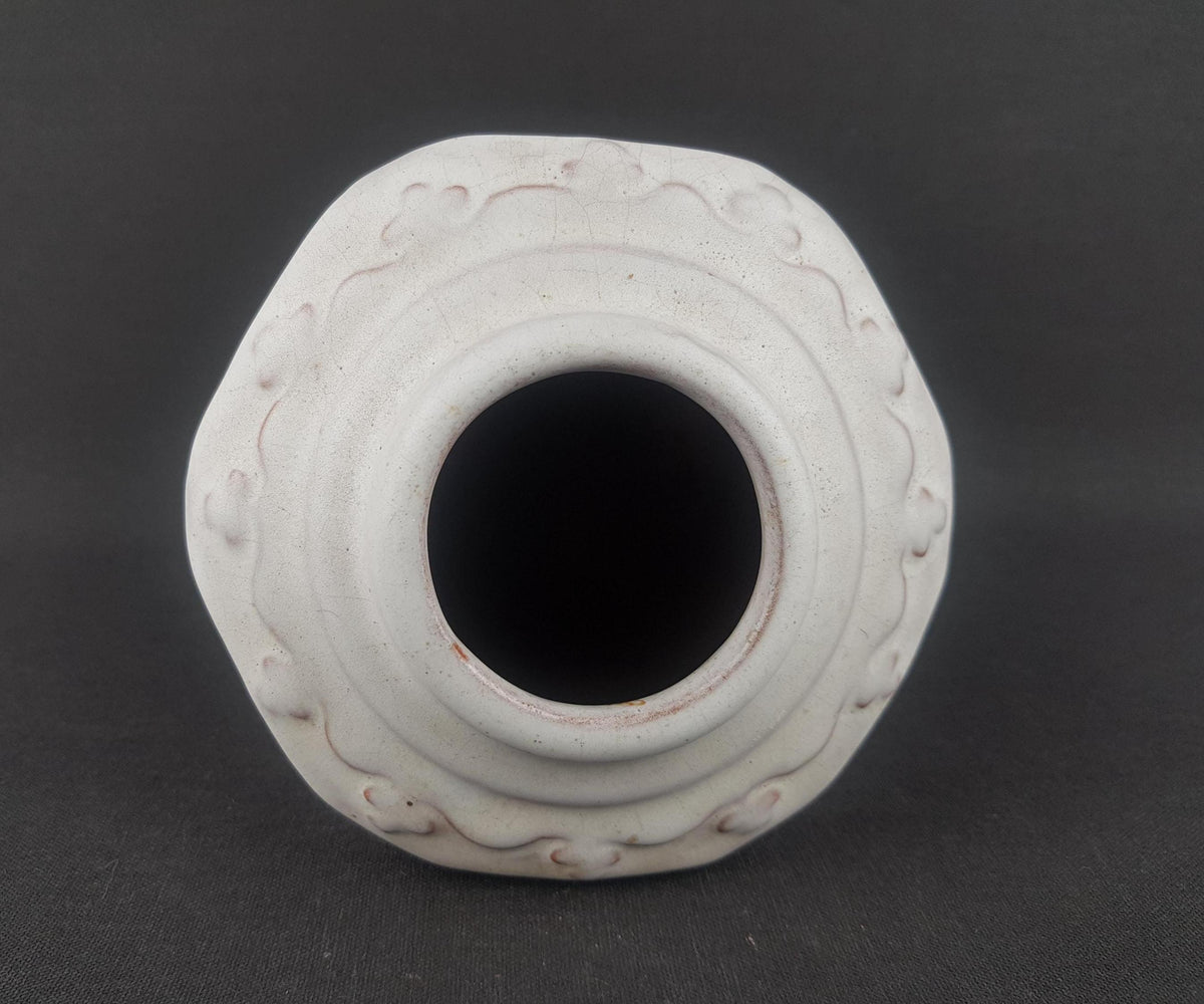 Vintage MOBACH Ceramic White Vase 080 from Dutch Studio Pottery 1970s