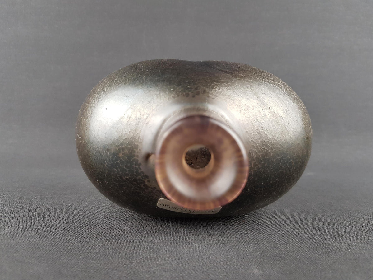 Vintage KOSTA BODA Sweden Boda Artist Collection Glass Vase by Bertil Vallien Vulcano Series 48137