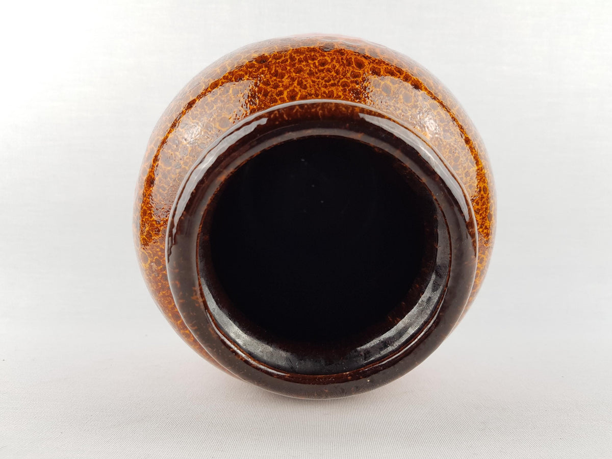 Vintage SCHEURICH KERAMIK Brown and Orange CERAMOS Vase 284 19 West Geman Pottery 1970s