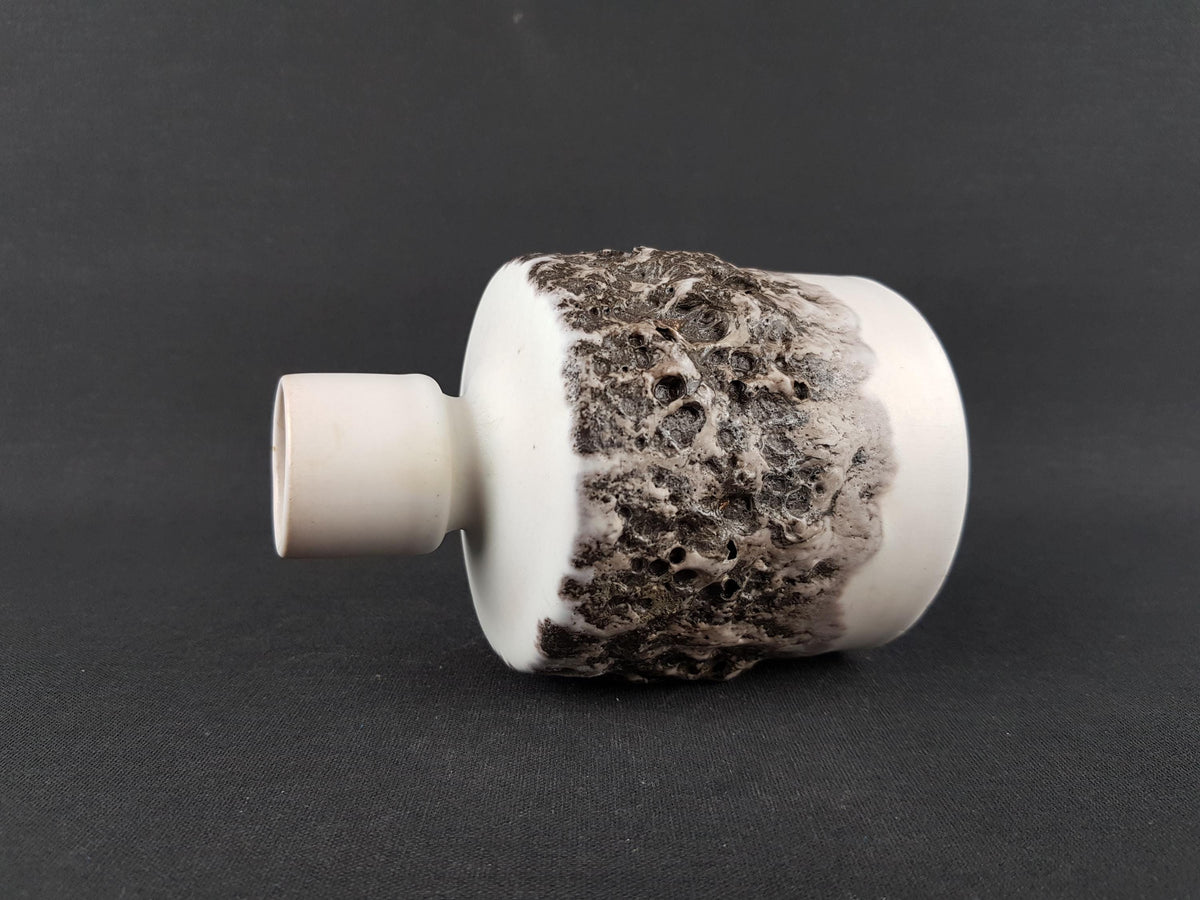 Vintage OTTO KERAMIK White Fat Lava Vase West German Pottery 1970s