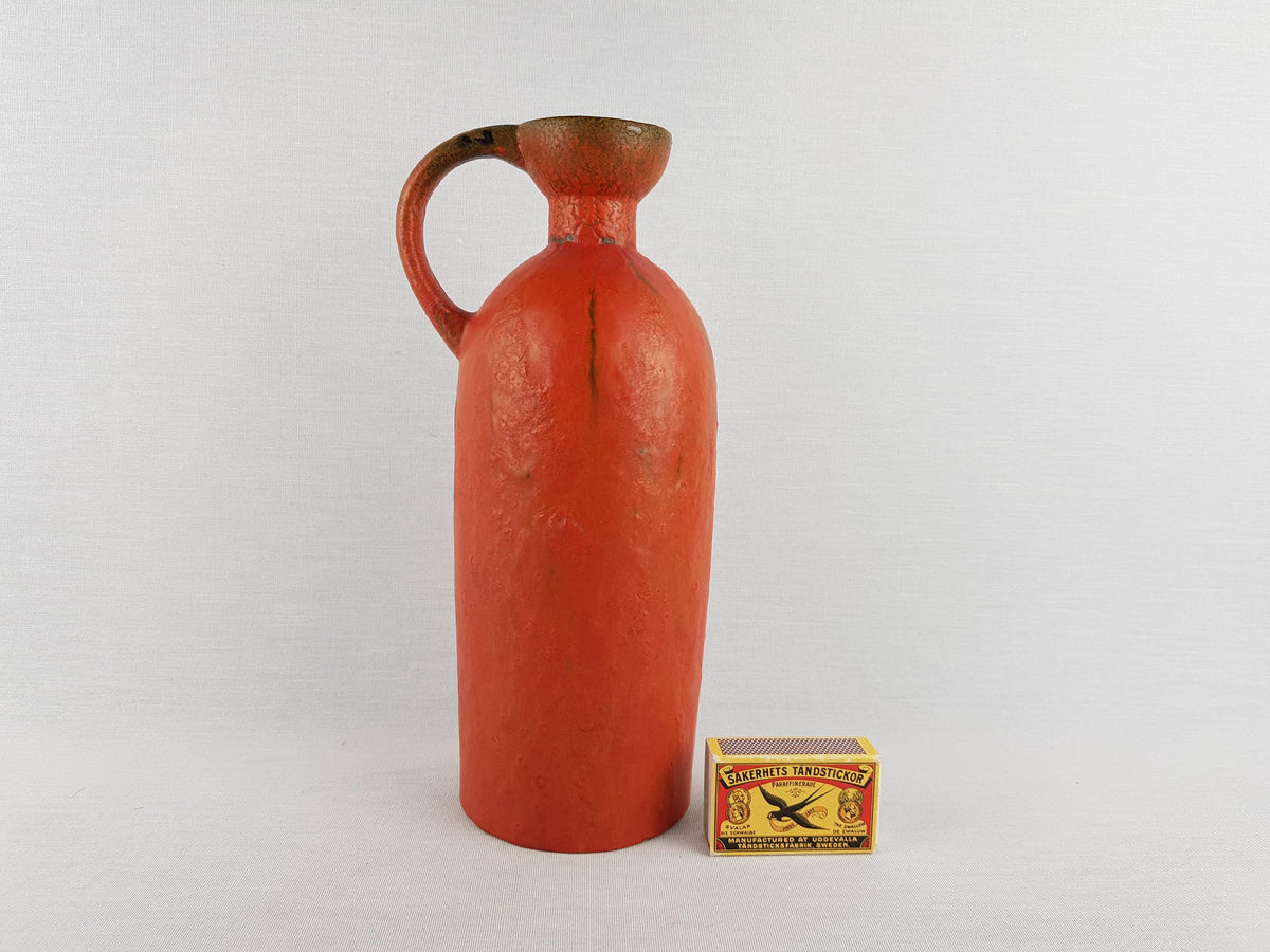Vintage RUSCHA KERAMIK Handled Vase with VULKANO decor by Kurt Tschorner 321/4 West German Pottery 1960s