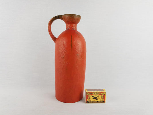 Vintage RUSCHA KERAMIK Handled Vase with VULKANO decor by Kurt Tschorner 321/4 West German Pottery 1960s