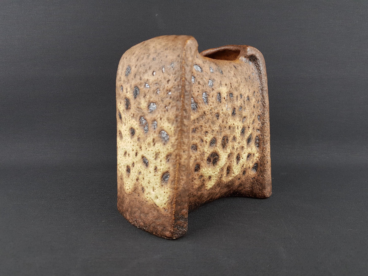Vintage VEST KERAMIEK Van Woerden Fat Lava Vase with Rubens Glaze E7 Dutch Pottery 1970s