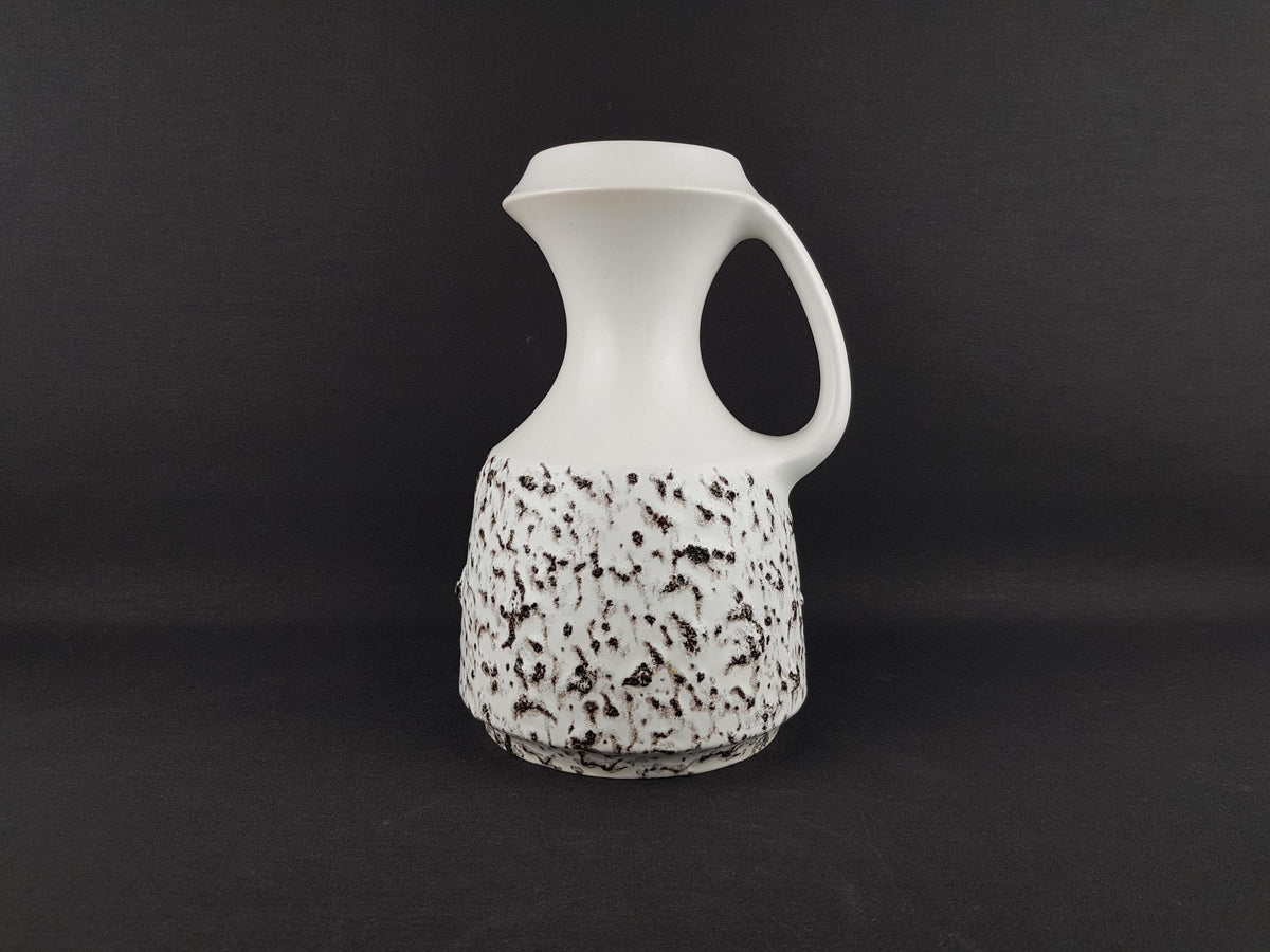 Vintage STEULER KERAMIK Handled White Fat Lava Vase 315-25 West German Pottery 1960s