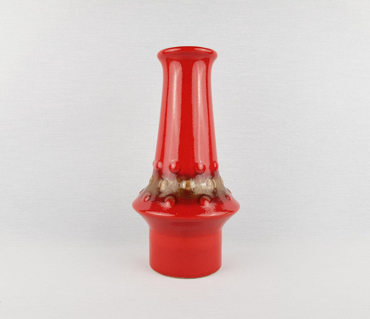 Vintage JASBA KERAMIK Orange Shaped Vase 1580-25 West German Pottery 1960s