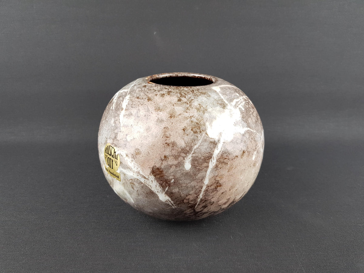 Vintage RUSCHA ART KERAMIK Ball Vase 801-1 West German Pottery 1980s