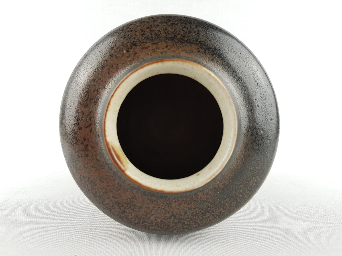 Vintage MOBACH Ceramic Gray Vase from Dutch Studio Pottery 1970s