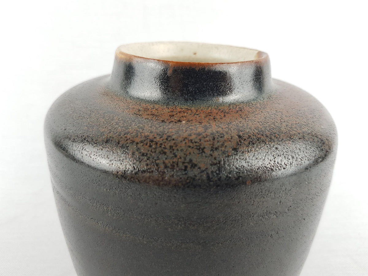 Vintage MOBACH Ceramic Gray Vase from Dutch Studio Pottery 1970s