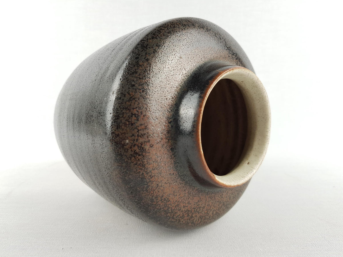Vintage MOBACH Ceramic Gray Vase from Dutch Studio Pottery 1970s