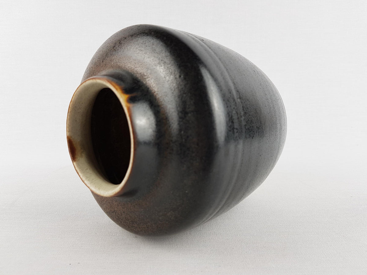 Vintage MOBACH Ceramic Gray Vase from Dutch Studio Pottery 1970s