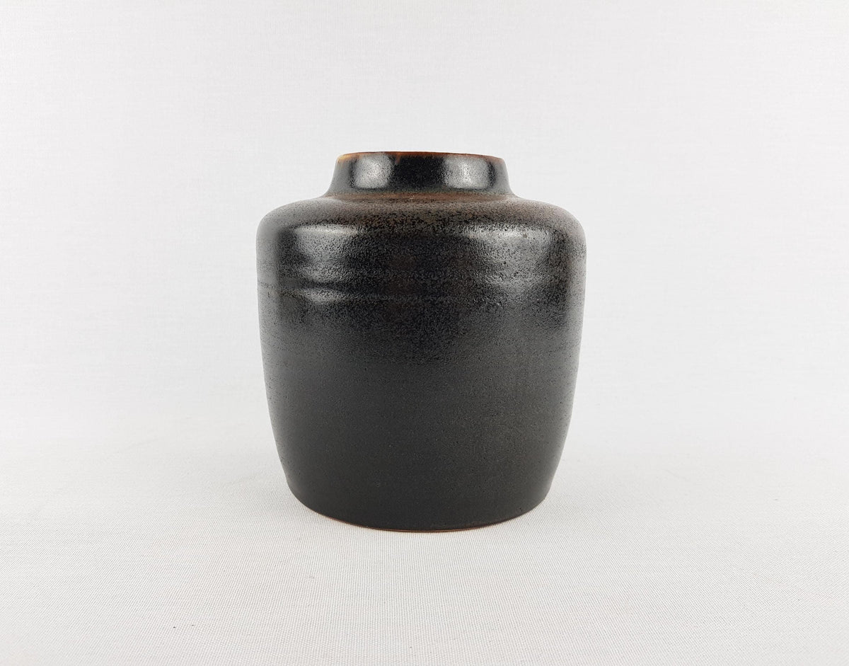 Vintage MOBACH Ceramic Gray Vase from Dutch Studio Pottery 1970s