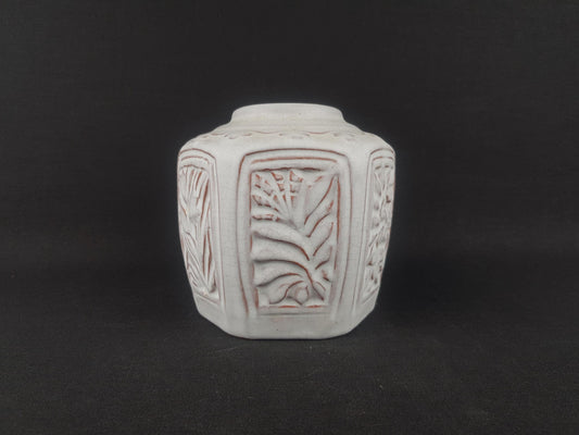 Vintage MOBACH Ceramic White Vase 080 from Dutch Studio Pottery 1970s