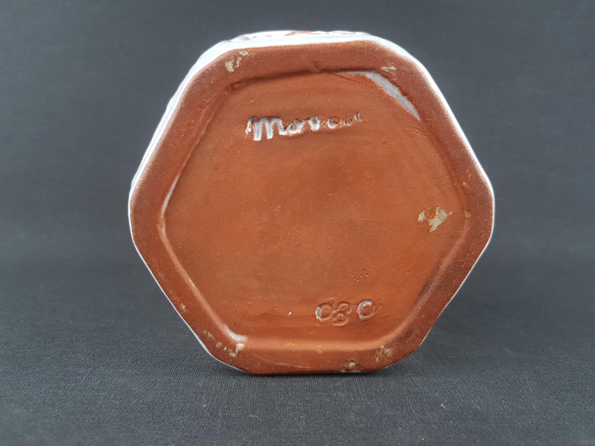 Vintage MOBACH Ceramic White Vase 080 from Dutch Studio Pottery 1970s