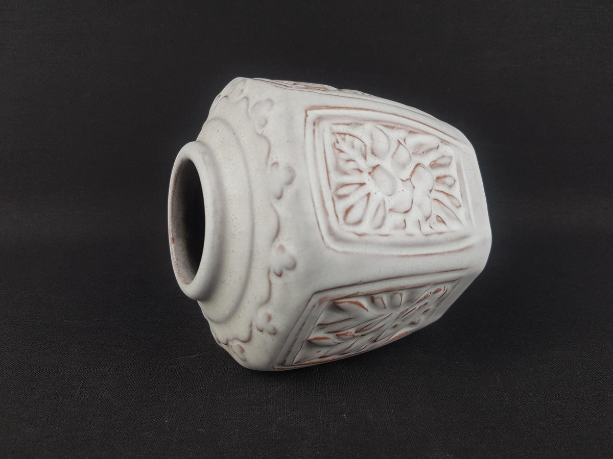Vintage MOBACH Ceramic White Vase 080 from Dutch Studio Pottery 1970s