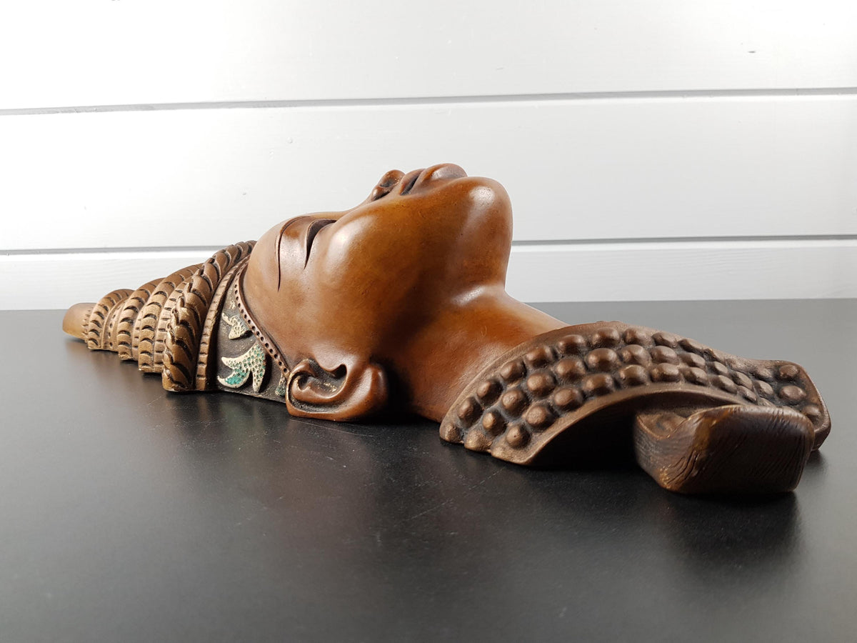 Vintage ACHATIT WERKSTÄTTEN Asian Lady Wall Mask 6055 By Hans Schirmer from West Germany 1950s 1960s
