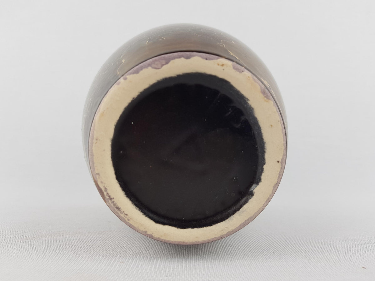 Vintage GEBRUDER SPANG Brown Bronze Ceramic Vase 219 15 West German Pottery 1970s